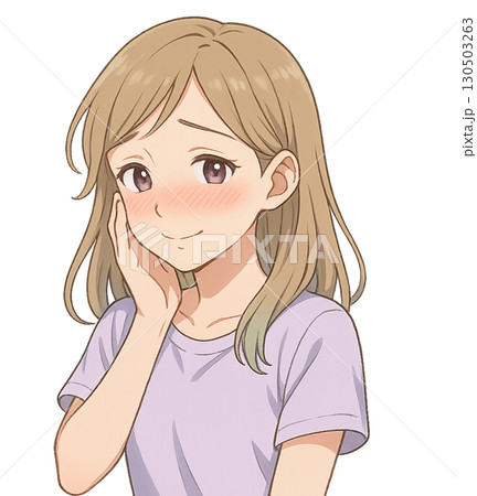 照れる女性 照れる女性 130503263