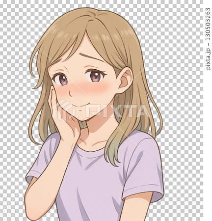 照れる女性 照れる女性 130503263