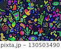 cute pattern with carnival, elements and objects 130503490
