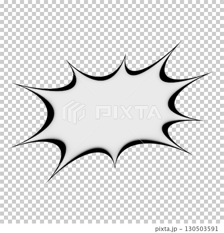 簡單炸彈對話泡泡3D圖形素材漫畫png 130503591