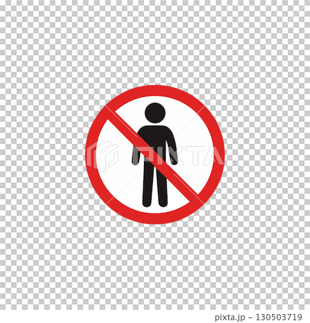 禁止擅闖彩色圖示、資料、無背景、插圖、標誌 130503719