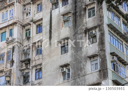 Aug 30 2025 Historic Tong Lau Buildings in Mong Kok Streets 130503931