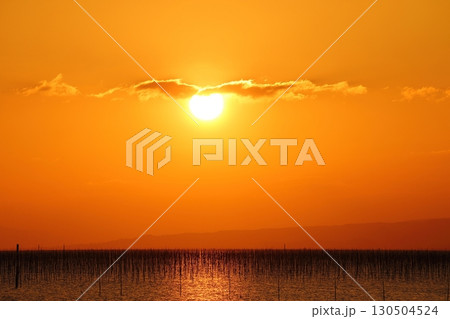 大牟田市　有明海　海苔畑、 130504524