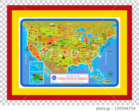 楽しいアメリカマップ 130504754