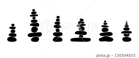 Balanced stone cairns 130504855