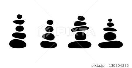 Balanced stone cairns Balanced stone cairns 130504856