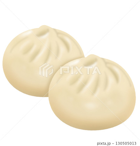 美味しそうな二つの中華まん 130505013