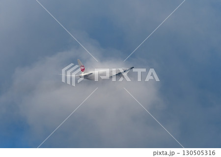 飛行機 さまざまな表情の雲 ベイパー 777 飛行機 さまざまな表情の雲 ベイパー 777 130505316