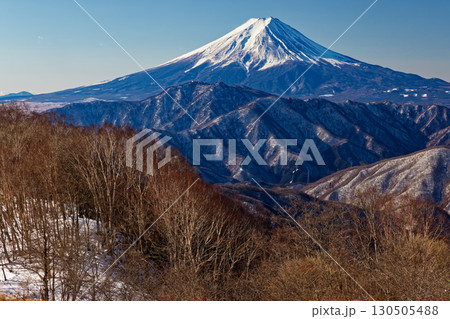 冬の大菩薩連嶺・大蔵高丸から見る富士山 130505488