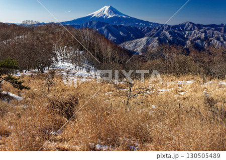 冬の大菩薩連嶺・大蔵高丸から見る富士山 130505489