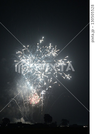 夜空を彩る真夏の打ち上げ花火 130505528