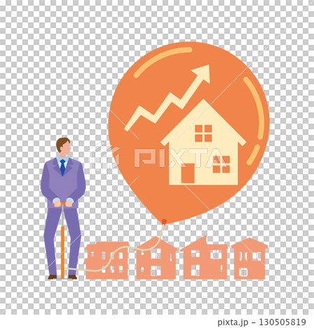 Illustration of the housing bubble 130505819