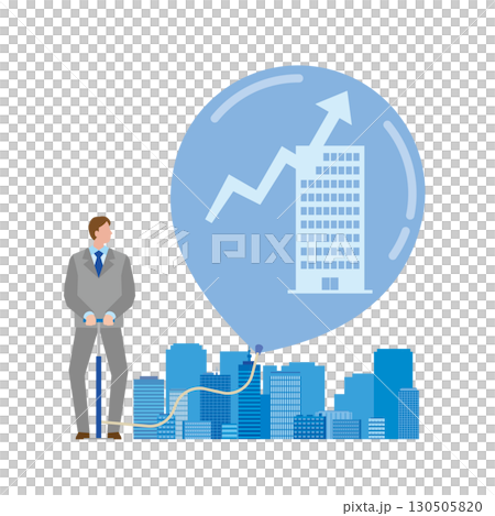 Real estate bubble image illustration 130505820