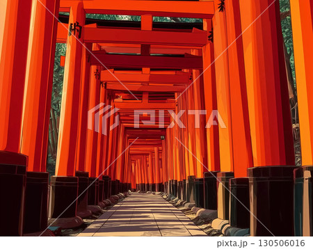 鳥居　伏見大社　イラスト 130506016