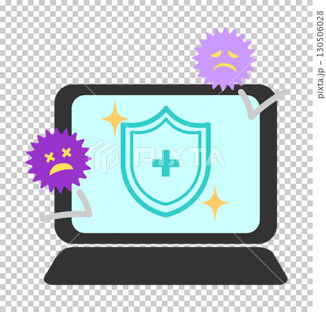 受安全保護的計算機的插圖圖像 受安全保護的計算機的插圖圖像 130506028