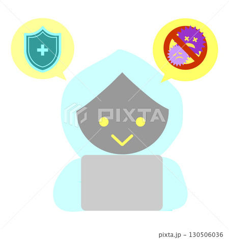 ハッキングしているのホワイトハッカーのイラスト 130506036