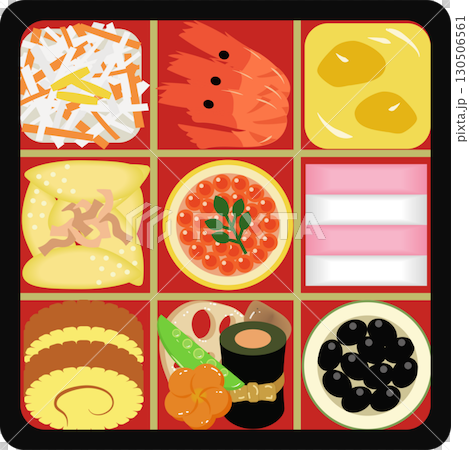 Simple Overhead View Osechi 130506561