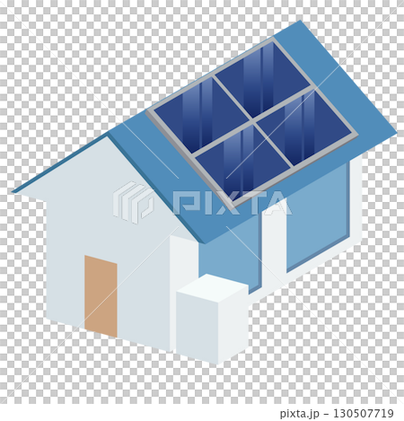 獨立式住宅的太陽能板 130507719