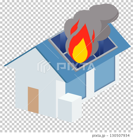 Solar panel fire on a detached house Solar panel fire on a detached house 130507934