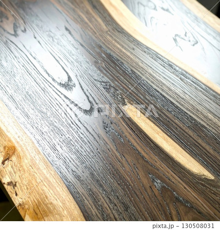 Close Up of Polished Wood Surface with Grain and Natural Tones 130508031