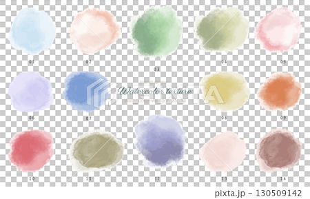 一組彩色水彩紋理（粉彩） 130509142