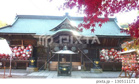 少林山達磨寺本堂と秋の紅葉 130511171