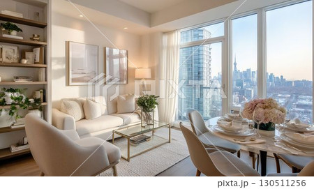 モデルルームのリビングダイニング 130511256