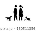 Family whit child play and house dog illustrator 130511356