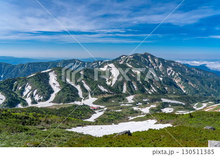 トンビ岩から見る別山と大屛風と南竜ヶ馬場　初夏の白山御前峰登山（トンビ岩コース） 130511385