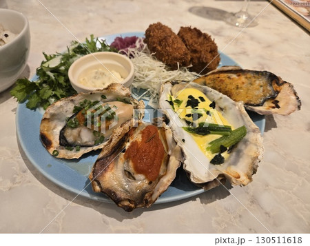 カキフライ　焼き牡蠣定食 130511618