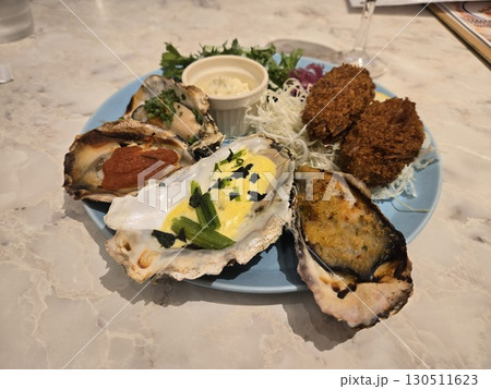 カキフライ　焼き牡蠣定食 130511623