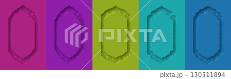 Set of colorful ornamental arches Set of colorful ornamental arches 130511894