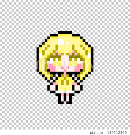 ドット絵キャラクター 起立するショートヘアの女の子 (3) ドット絵キャラクター 起立するショートヘアの女の子 (3) 130512360