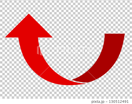 向上的箭頭圖示象徵成長與復甦、再生與希望、飛躍與復活、重生與重生等。 130512491