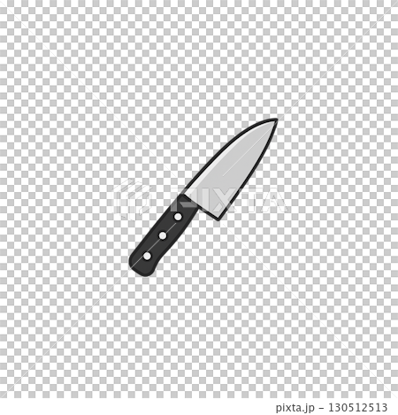 包丁のカラーアイコン、素材、背景なし、イラスト、資料作り、日用品 130512513