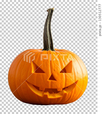 ハロウィン（オレンジ色のカボチャ）ジャック・オー・ランタン（Jack-o'-Lantern） 130512777