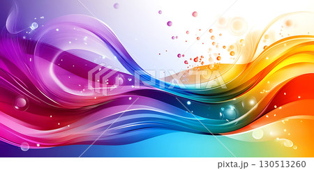 Vibrant Rainbow Wave Abstract Background Perfect for Design Projects 130513260