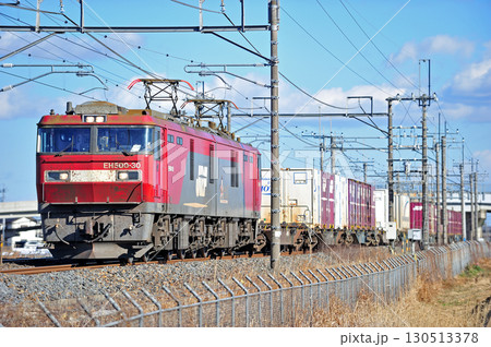 東北本線 栗橋ー東鷲宮 JR貨物 EH500-30(仙台) 東北本線 栗橋ー東鷲宮 JR貨物 EH500-30(仙台) 130513378