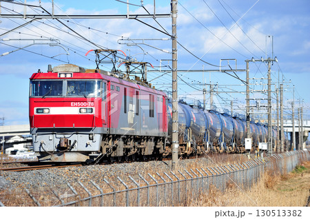 東北本線　栗橋ー東鷲宮　JR貨物　EH500-78（仙台） 130513382