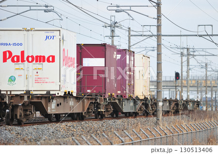 東北本線 栗橋ー東鷲宮 JR貨物 EH500-41(仙台)+コキ106-340 東北本線 栗橋ー東鷲宮 JR貨物 EH500-41(仙台)+コキ106-340 130513406