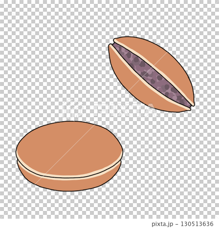 Hand-drawn illustration of Dorayaki 130513636