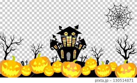 不気味なハロウィンの背景イラスト 130514871