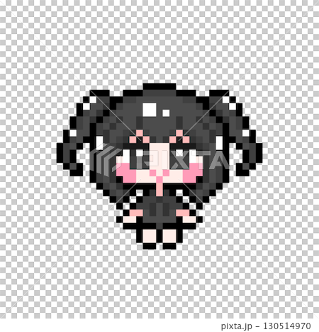 Pixel art character: Sitting girl with mini pigtails (6) Pixel art character: Sitting girl with mini pigtails (6) 130514970