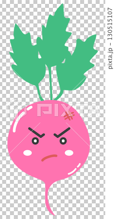 cute and minimal beetroot with angry face 130515107