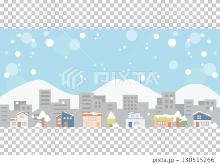Illustration of winter cityscape Illustration of winter cityscape 130515266