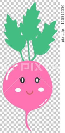 cute and minimal beetroot with smiling face 130515356