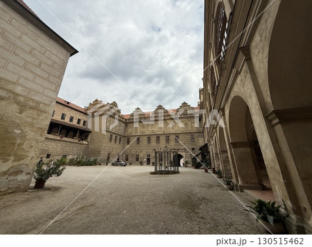 The castle Horsovsky Tyn founded in the half of the 13th century. In 1547, it was rebuilt into a monumental renaissance castle. The castle Horsovsky Tyn founded in the half of the 13th century. In 1547, it was rebuilt into a monumental renaissance castle. 130515462