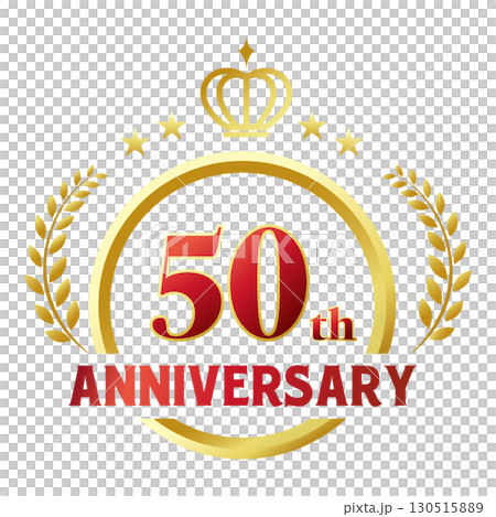 Fifty year anniversary icon. 130515889