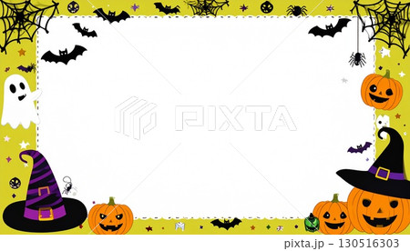 ポップで明るいデザインのハロウィンフレーム 130516303