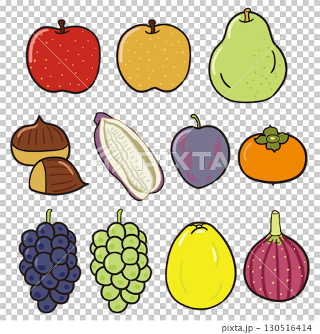 各種秋季水果插圖集 130516414